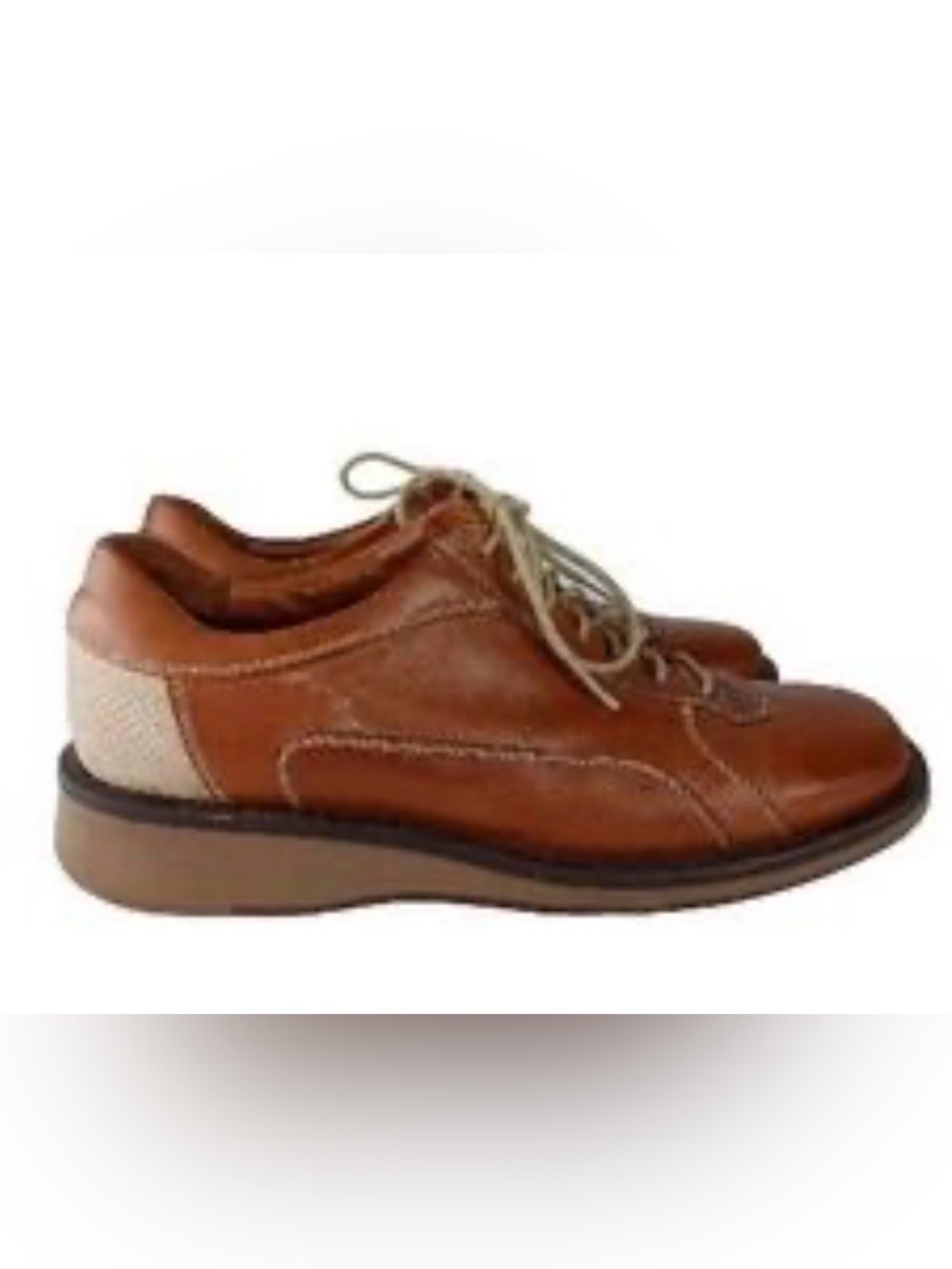 Johnston & Murphy Men's Brown Leather Lace-Up Oxfords